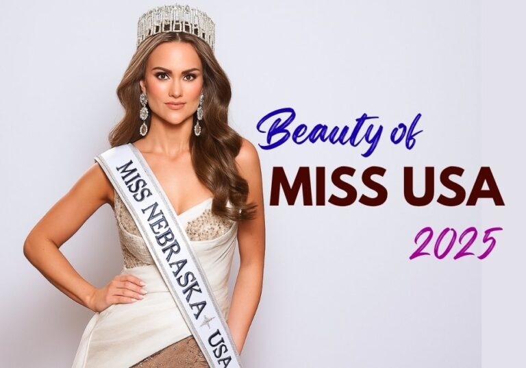 Audrey Eckert crowned Miss USA 2025 at the Grand Sierra Resort in Reno, Nevada, celebrating her victory with the Miss USA crown and bouquet.