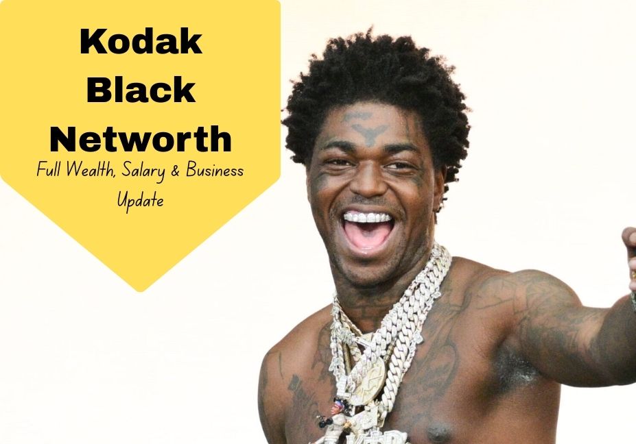 Kodak Black net worth illustrated with luxury cars, rap success, album earnings, and financial growth.