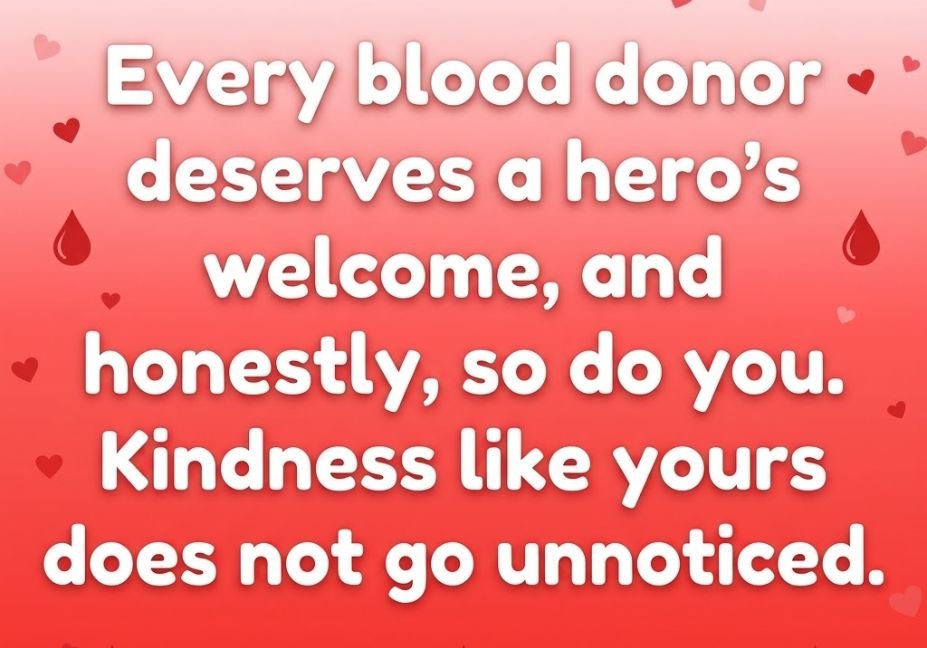 Cute blood donor pick up lines praising kindness, generosity, and romantic admiration with heart-themed graphics.