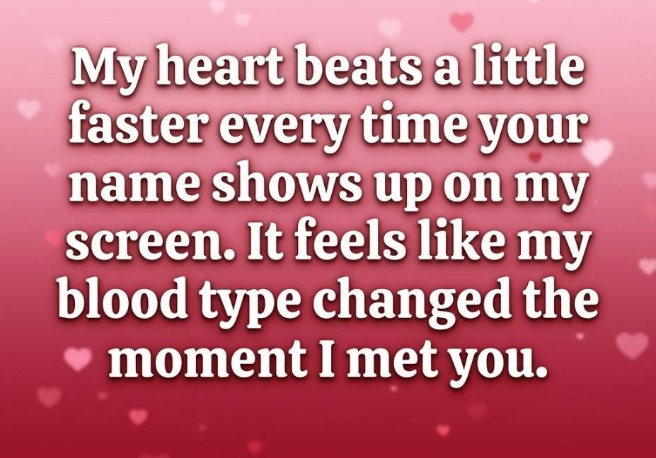 Blood Pick Up Lines That Are Surprisingly Irresistible – Romantic Heartbeat Rizz Line Image