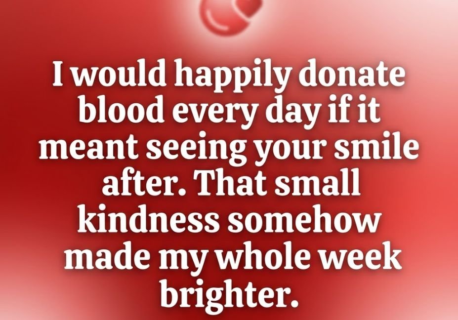 Blood Pick Up Lines That Are Surprisingly Irresistible – Blood Donor Kindness Rizz Line Image