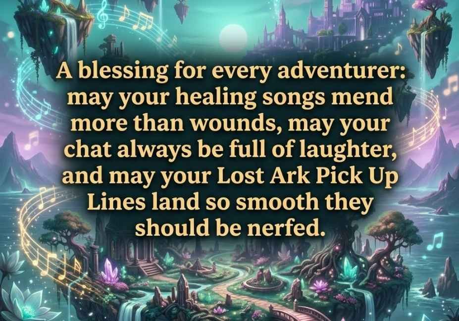 Lost Ark Pick Up Lines So Smooth They Should Be Nerfed bard blessing in an enchanted glowing forest