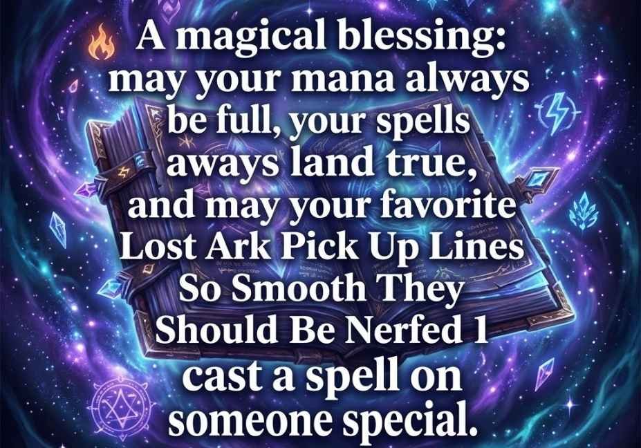 Lost Ark Pick Up Lines So Smooth They Should Be Nerfed mage blessing with glowing starlit spellbook