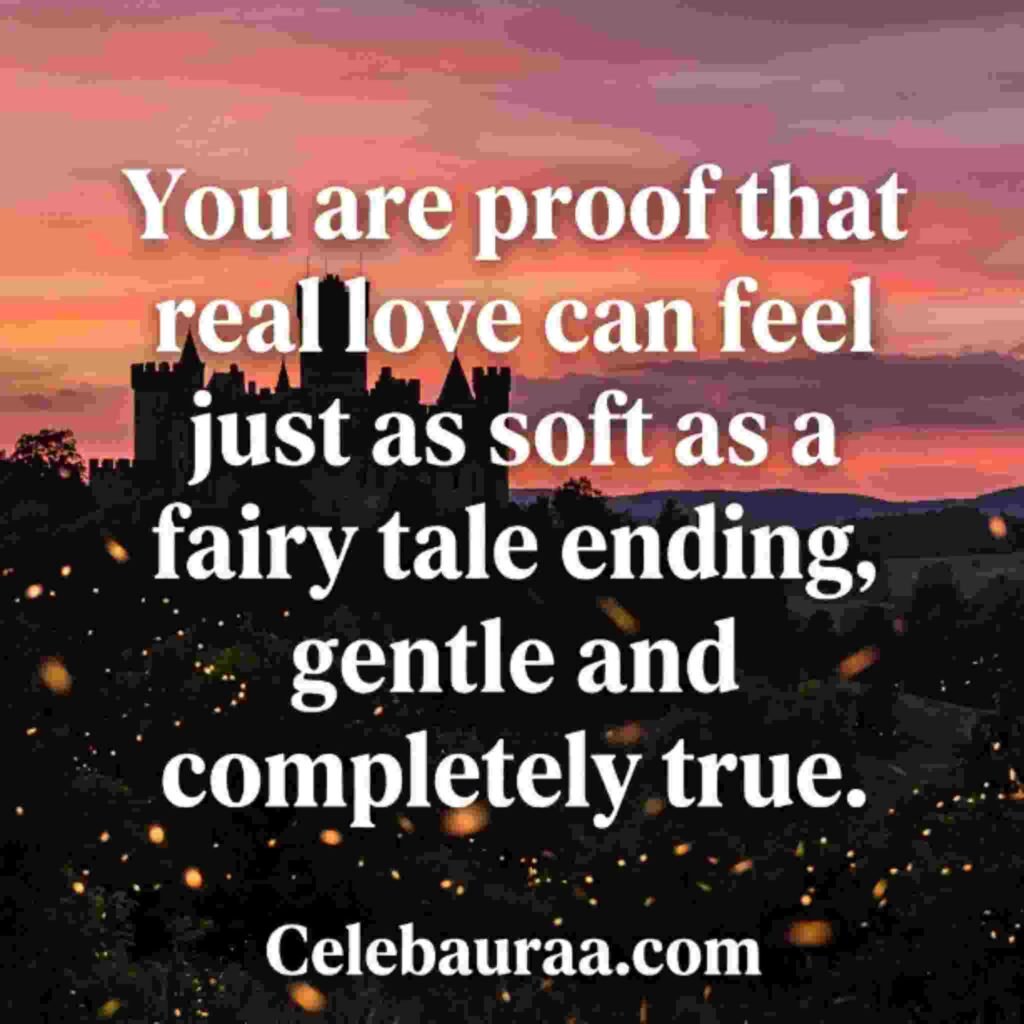 Magical And Cute Disney Pick Up Lines with a romantic Disney quote and sunset castle silhouette