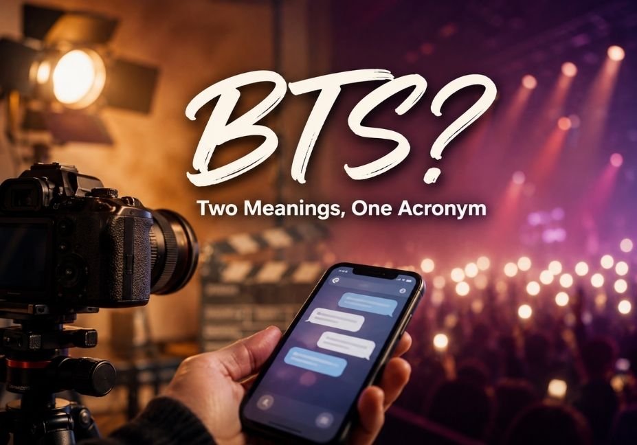 BTS meaning in text explained with behind the scenes and K-pop band theme