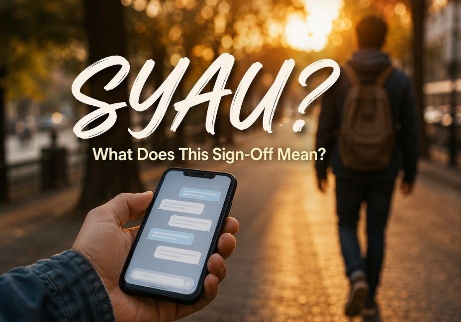 SYAU meaning in text explained with casual goodbye theme