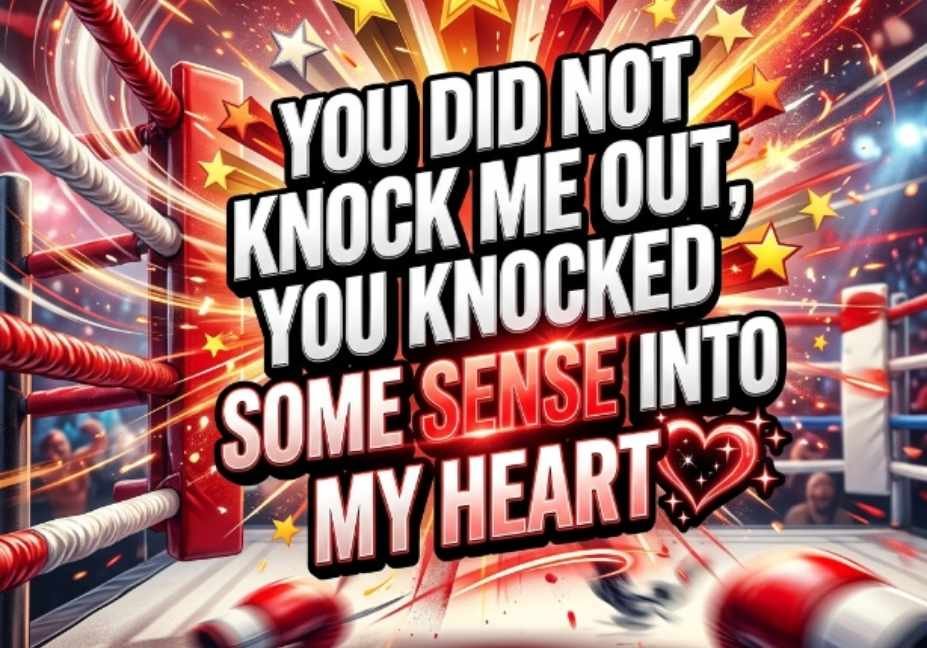 Why These Boxing Pick Up Lines Keep Getting Replies – red and gold boxing ring with stars and knockout theme