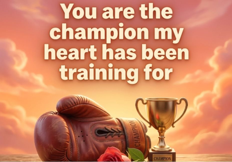 Why These Boxing Pick Up Lines Keep Getting Replies – vintage boxing glove and trophy with rose at sunset
