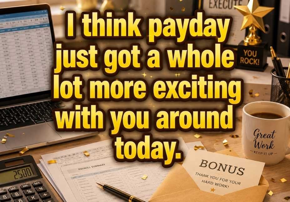 50+ Tax Day Accountant Pick Up Lines No One Warned You About – celebratory office desk with bonus envelope and confetti