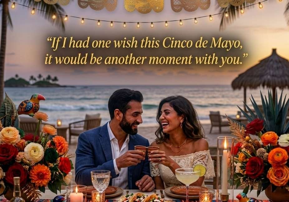 Romantic Cinco de Mayo Pick Up Lines with a heartfelt wish for someone special
