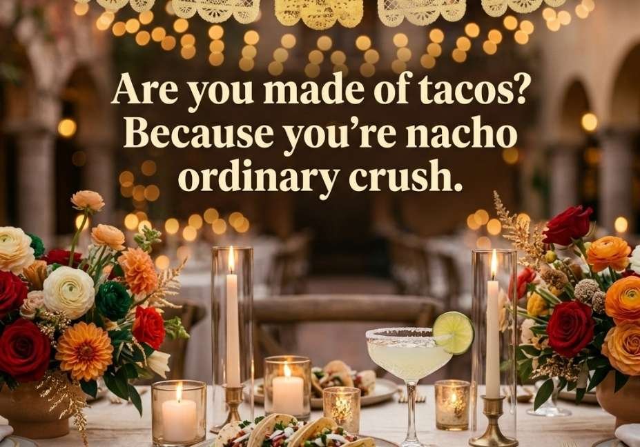Funny Cinco de Mayo Pick Up Lines with a playful taco-themed joke