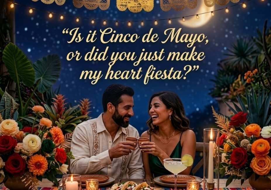 Bold Cinco de Mayo Pick Up Lines with a playful fiesta message