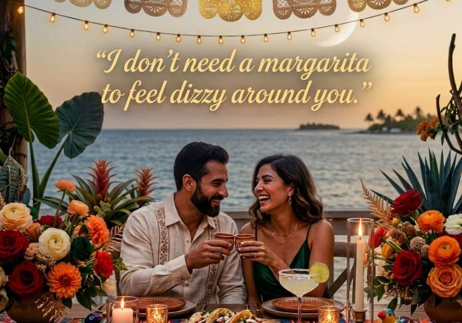 Smooth Cinco de Mayo Pick Up Lines with a romantic margarita message