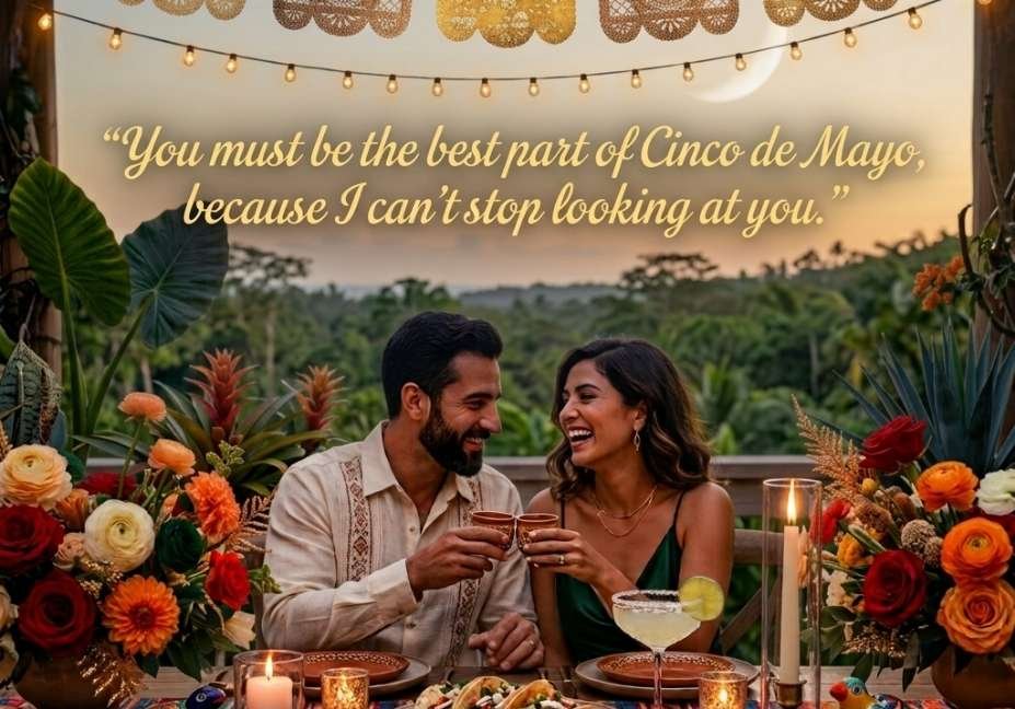 Cute Cinco de Mayo Pick Up Lines with a charming romantic message