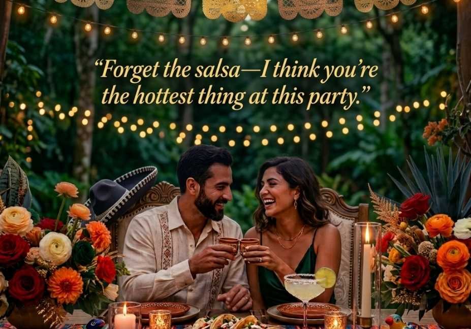 Clever Cinco de Mayo Pick Up Lines with a playful salsa-themed message