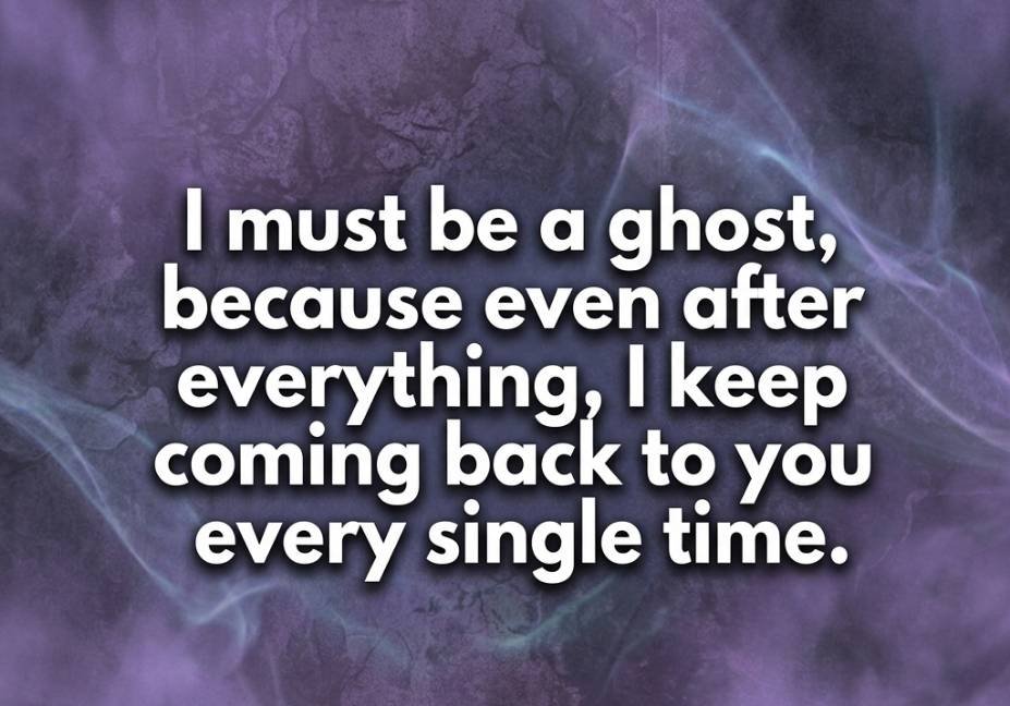 . Dark Humor Pick Up Lines: Charming or Cursed? - ghostly mist romantic flirty quote image