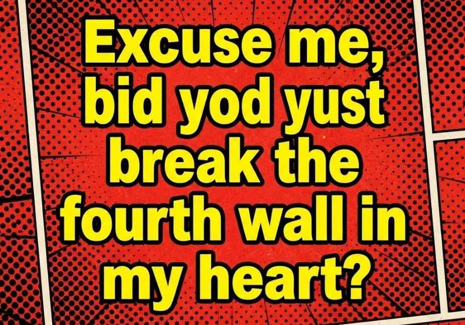 Deadpool pickup lines fourth wall joke quote on bold red black comic style image