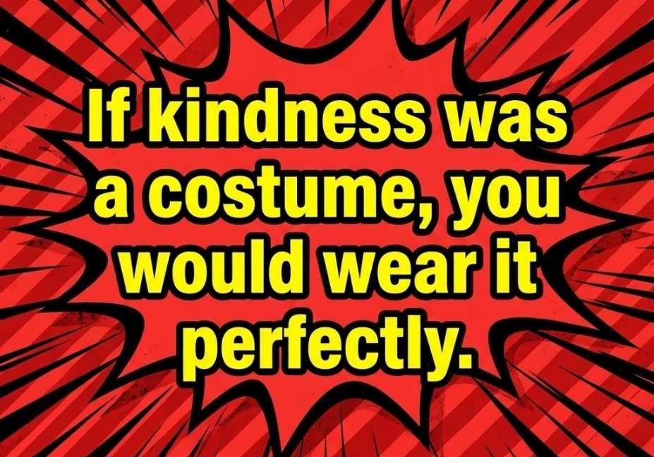 Deadpool pickup lines superhero quote about good things, dynamic comic speed lines image