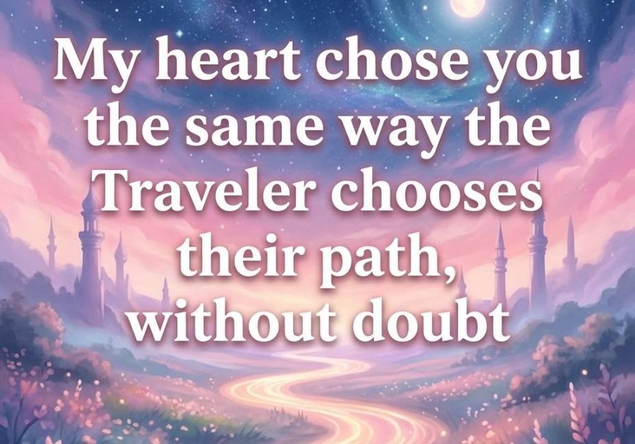 Genshin pickup lines quote about the heart choosing a path without doubt