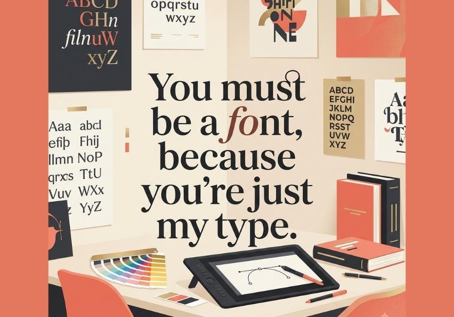 Graphic Designer Pick Up Lines about fonts and finding the perfect type