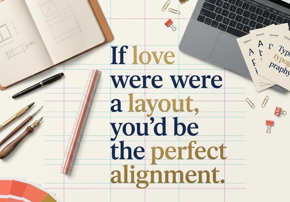  Graphic Designer Pick Up Lines inspired by perfect design alignment