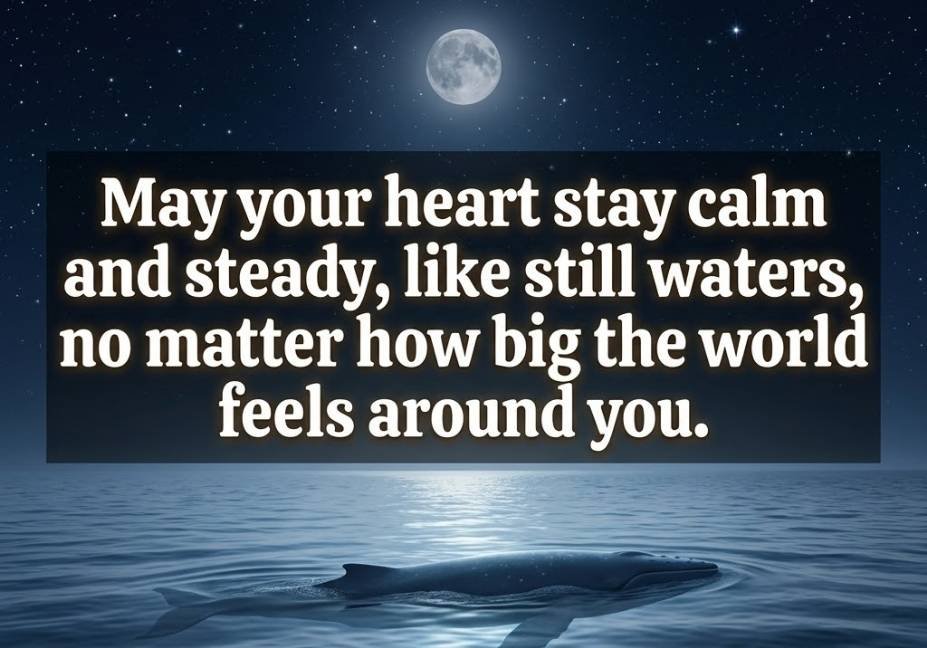 Whale pickup lines calming blessing image with whale silhouette under starry night ocean
