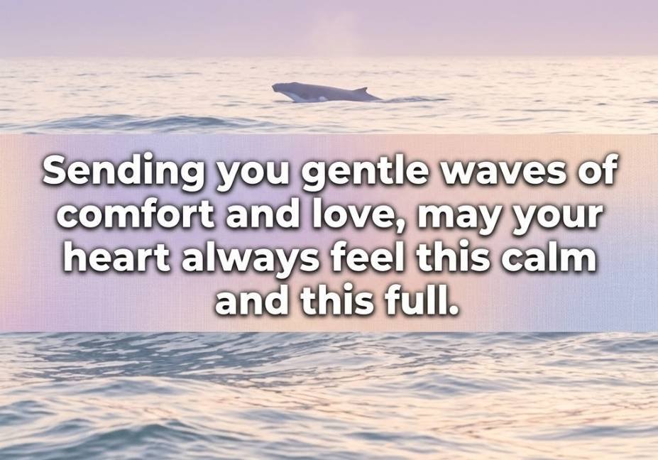 Whale pickup lines gentle blessing image with pastel dawn ocean and whale silhouette