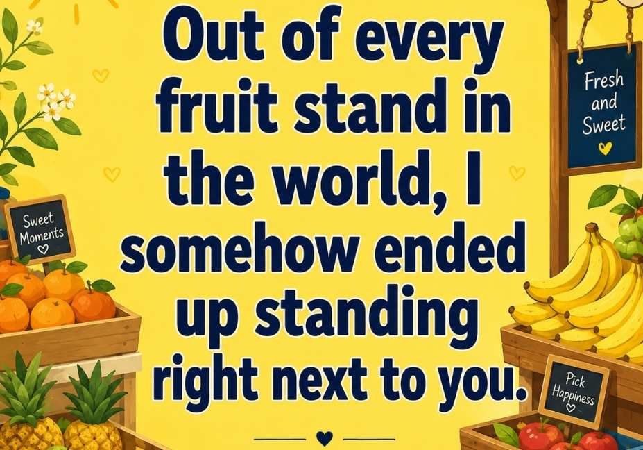 Banana pick up lines image showing a witty fruit-themed pickup quote