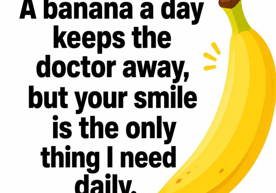 Banana pick up lines image featuring a bold classic banana pun
