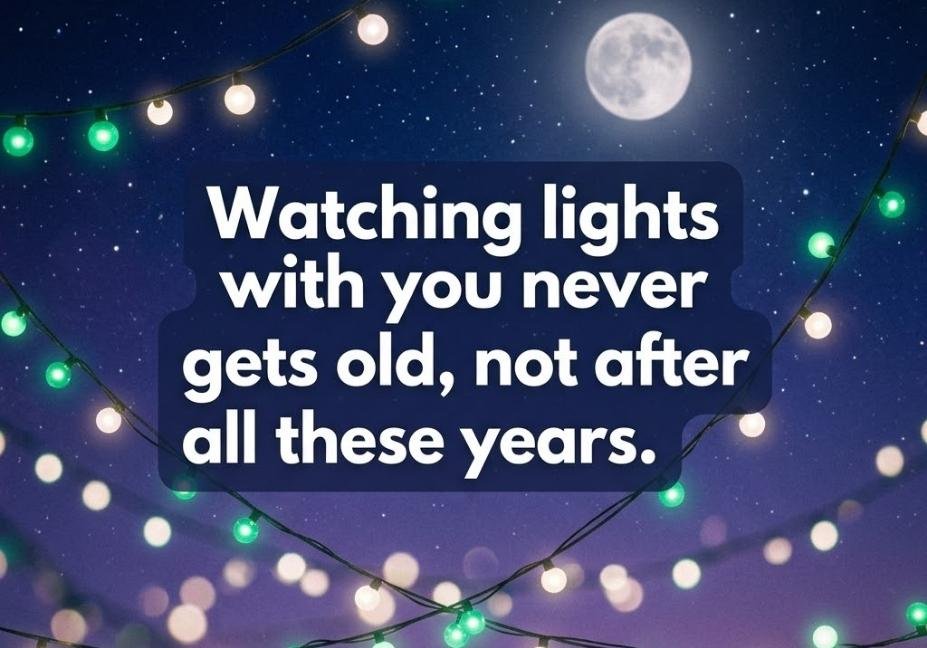 Independence Day pick up lines for long term couples - string lights night sky image
