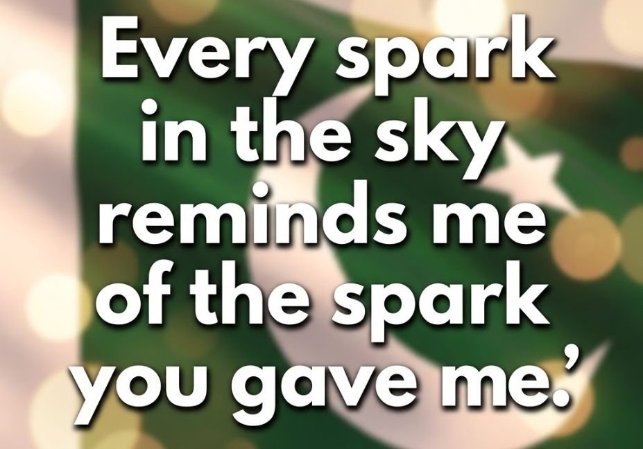 Independence Day pick up lines for her - Pakistan flag background with glowing bokeh lights
