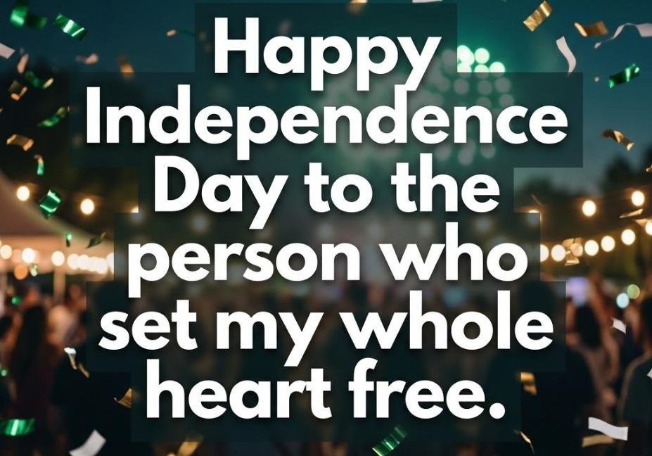 Independence Day pick up lines confetti theme - green white gold festive celebration image