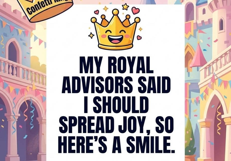 Funny king pick up lines quote from a royal advisor joke