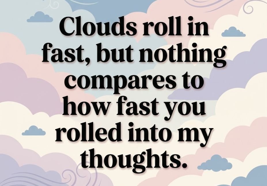 Cute short meteorologist pick up lines cloud themed image