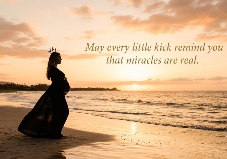 Beautiful pregnancy Pick up lines blessing with a sunset maternity silhouette.