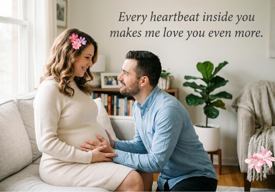 Romantic pregnancy Pick up lines for expecting couples.