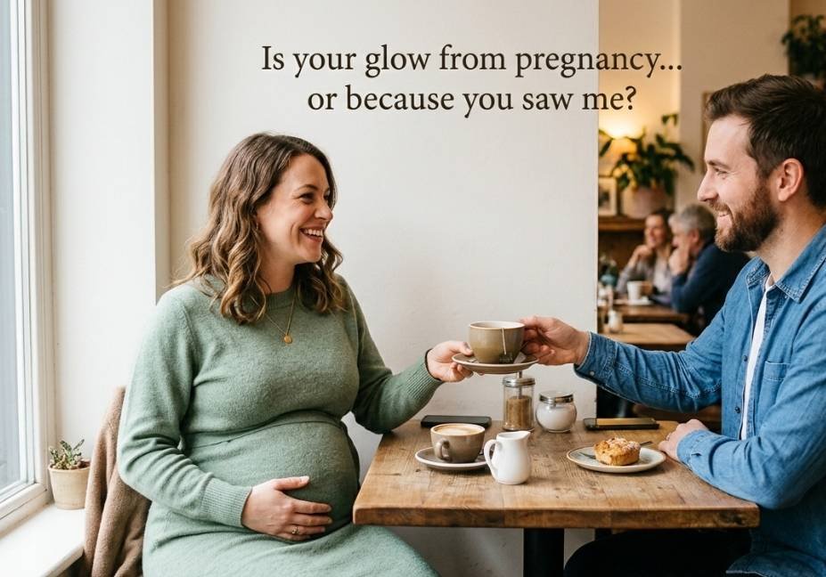 Flirty pregnancy Pick up lines with an expecting couple.